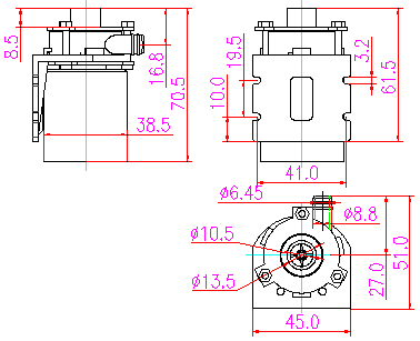 ZL32-11水曖床墊小水泵平面圖